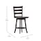 Flash Furniture Liesel Wooden Classic Ladderback Swivel Counter Height Barstool w/Solid Wood Seat, Gray Wash Walnut ES-UN-31WS-24-GY-GG - alternate 7